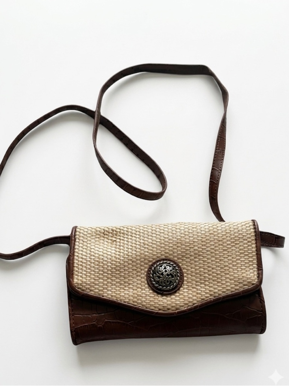 Boho Woven Straw Crossbody Purse | Summer Cottagecore Bag with Storage‎